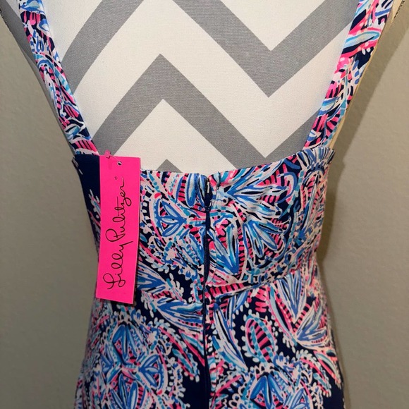 NWT Lilly Pulitzer Maui Miss Shell Blue Oyster Bay Sleeveless Maxi Dress 10 - Picture 8 of 17